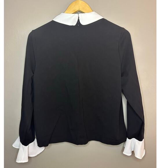 Cece Women's Embellished Layered Look Top Black Sz L Chic Effortless Style - Picture 6 of 10